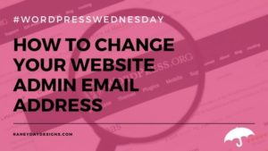 Change Your Website Admin Email Address