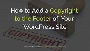 How to Add a Copyright