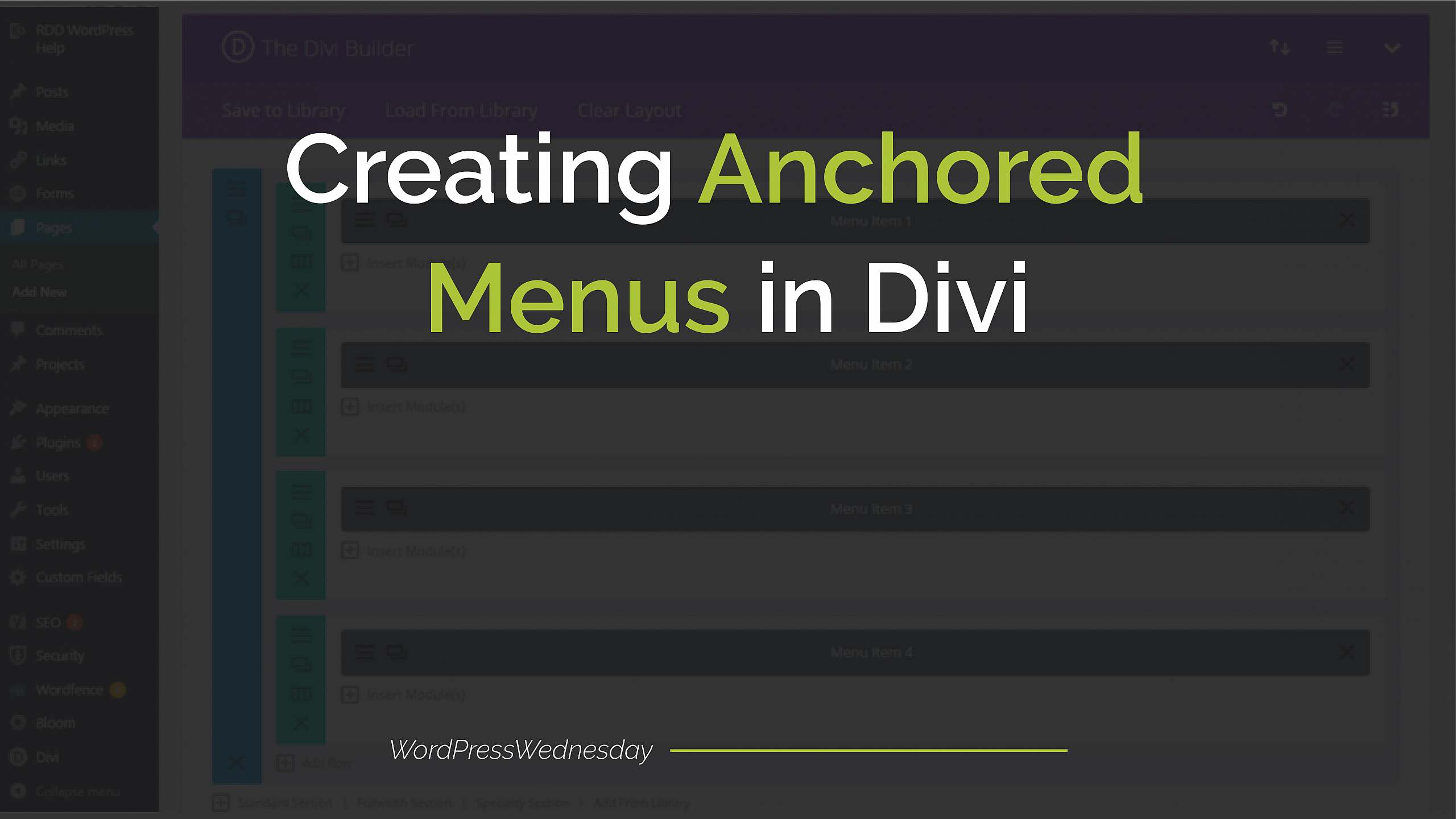 Creating Anchored Menus in Divi