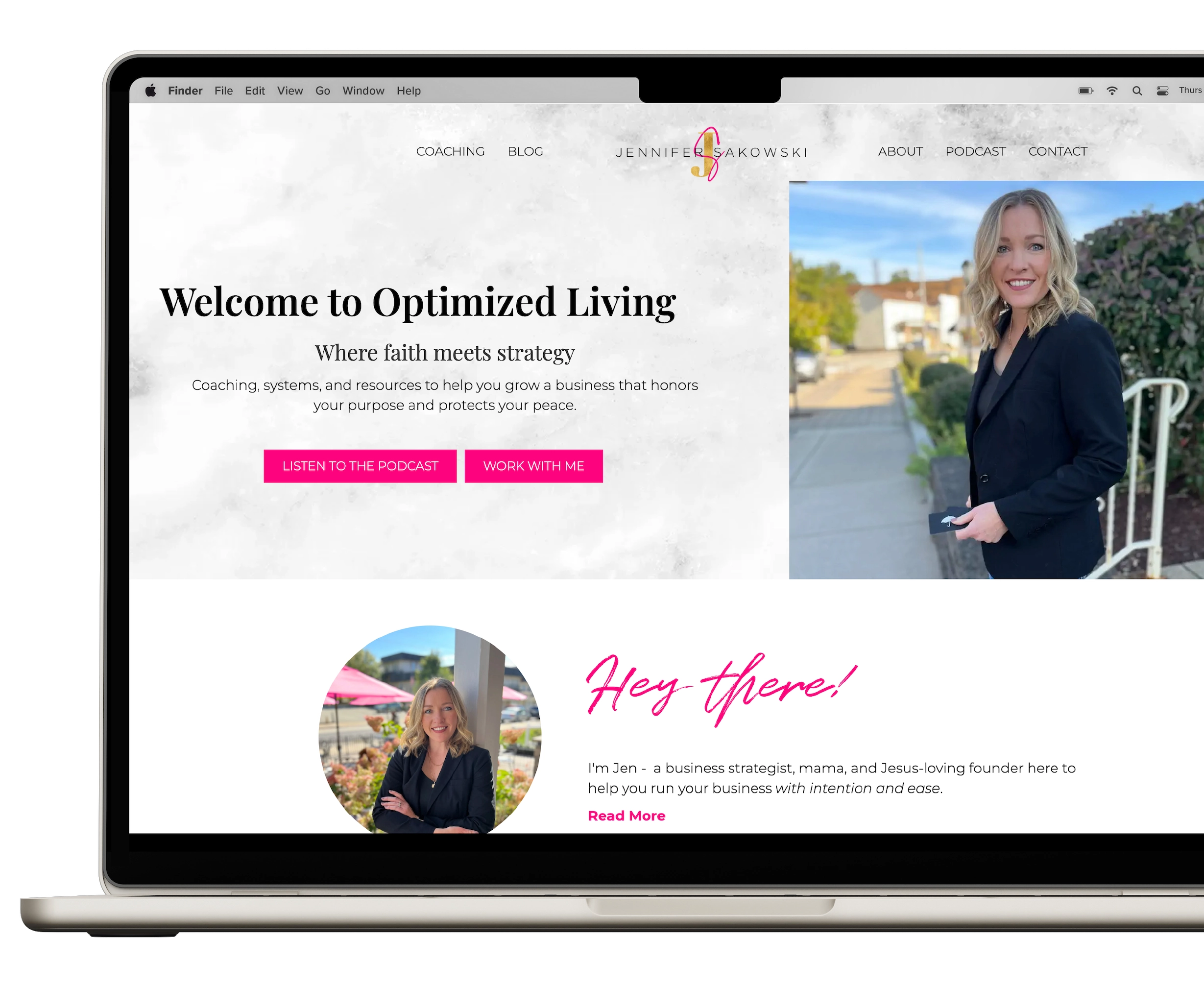 Laptop Mockup of Client Website