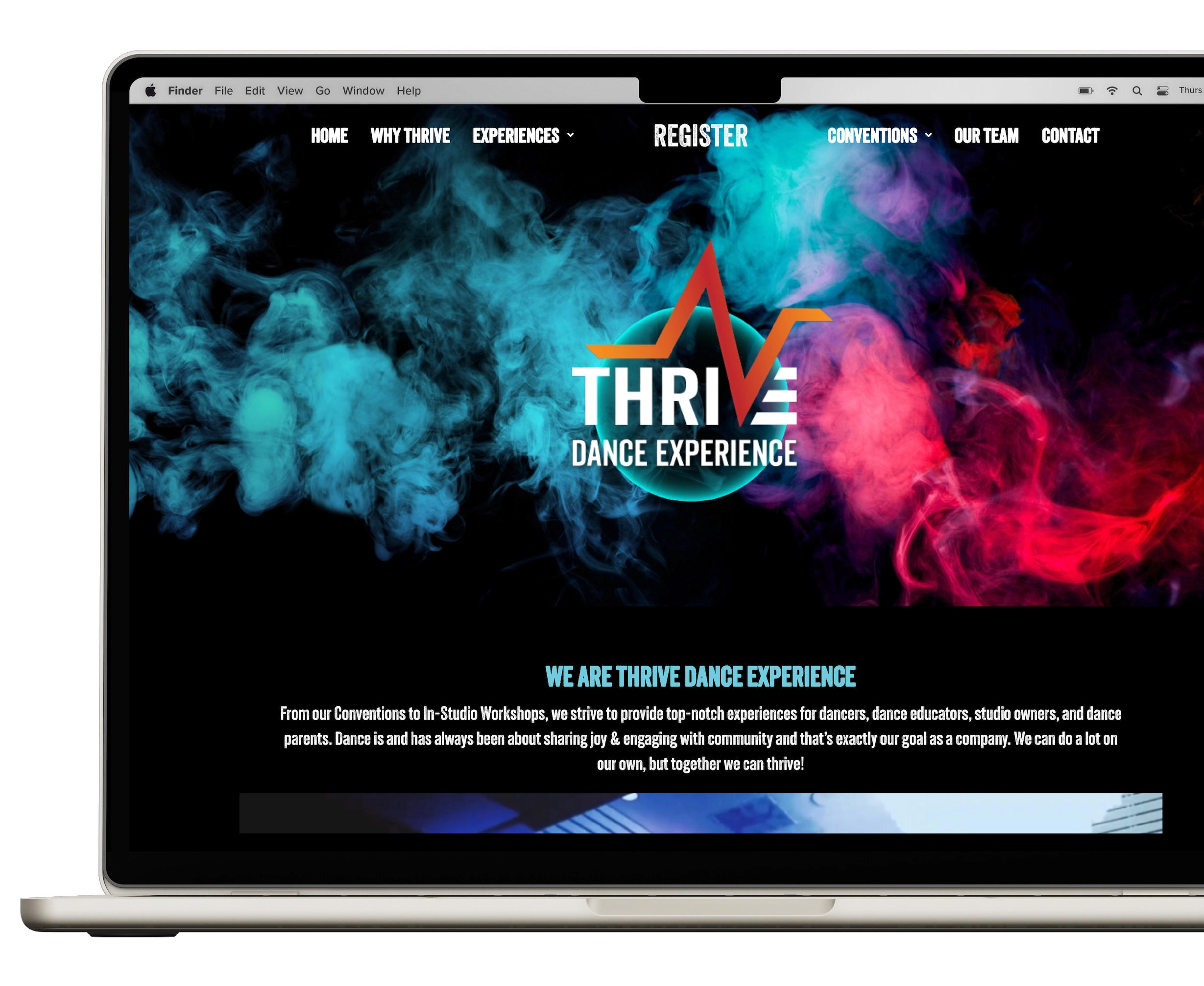 Laptop Mockup of Client Website